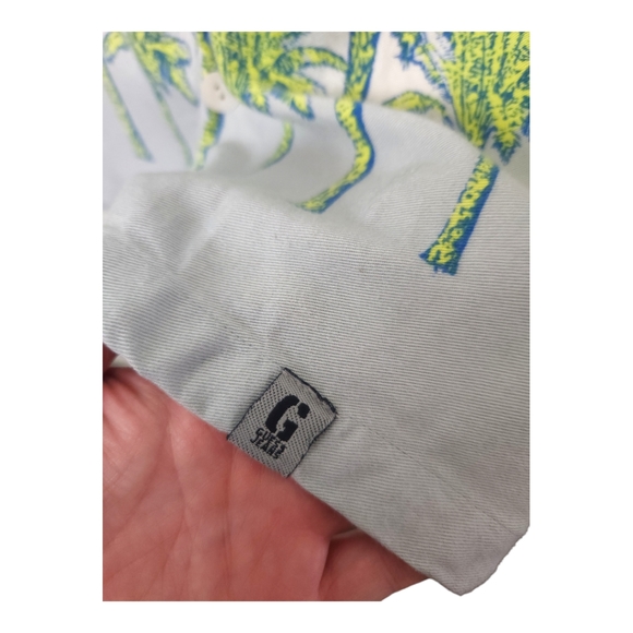 Vintage Guess Jeans Palm Tree Print Button Down - Picture 7 of 11